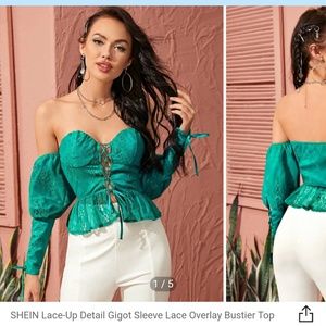 Off the Shoulder Lace up Crop Top